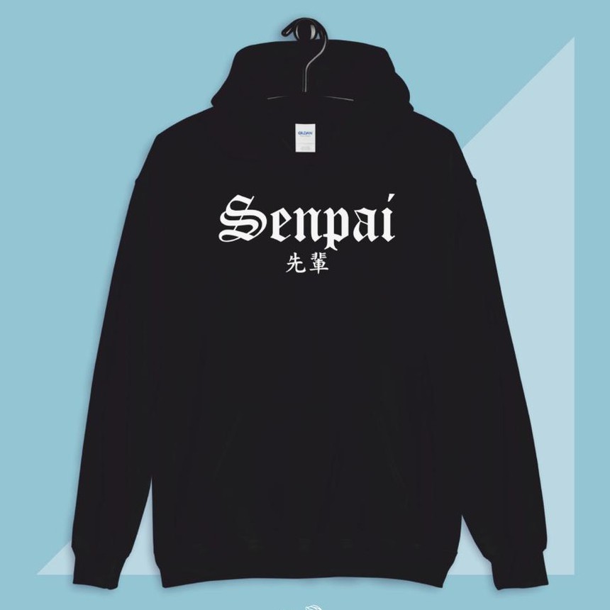 Hoodie Senpai Kanji Japan cotton fleece