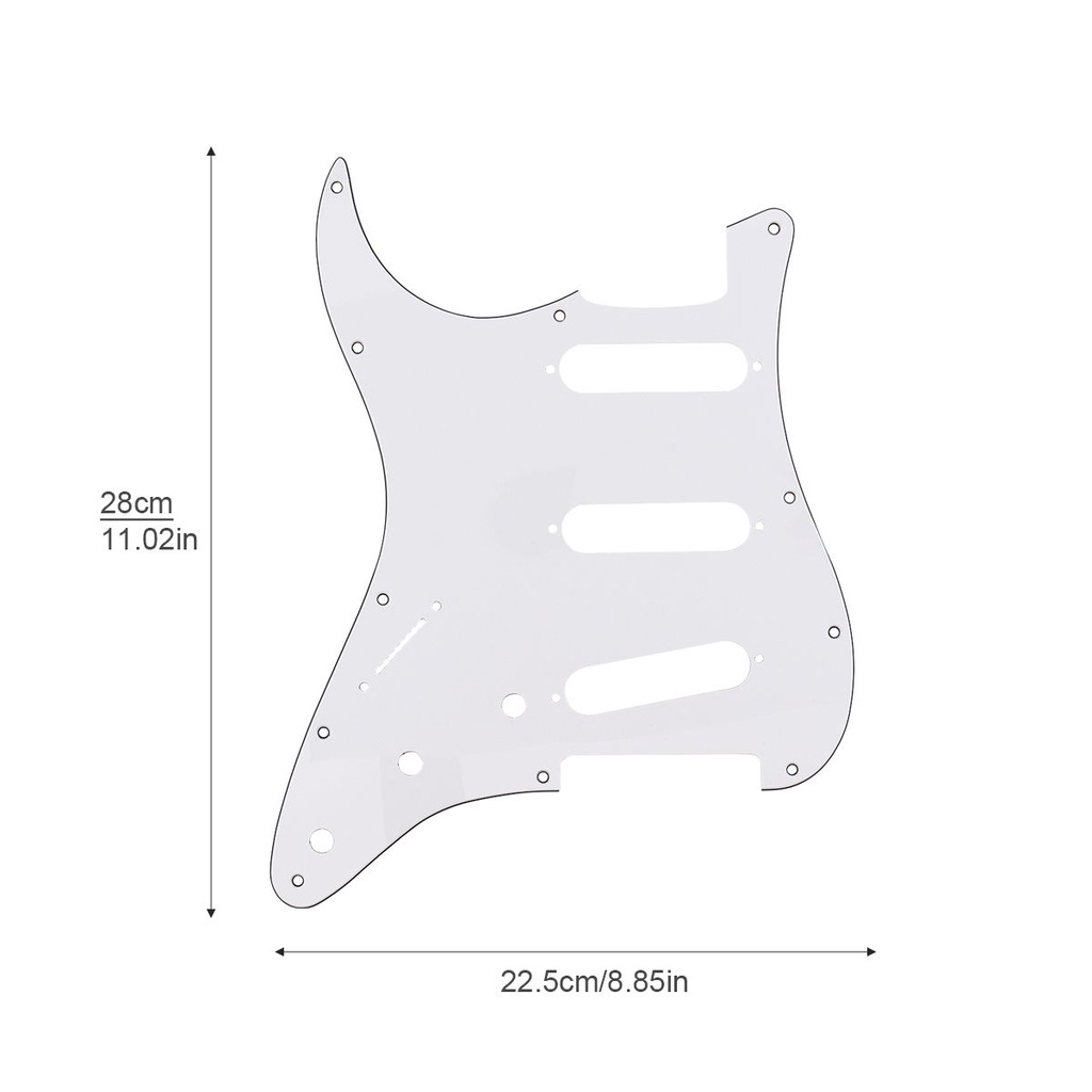 Slade Pickguard Gitar Elektrik 3 Lapis Bahan PVC Warna Putih Untuk FD ST