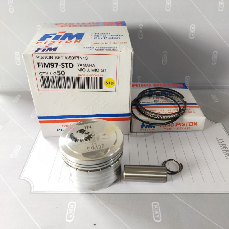PISTON KIT atau SEHER KIT FIM97 MIO J,GT,SOUL 150cc OS STD - 200 PIN 13 FIM