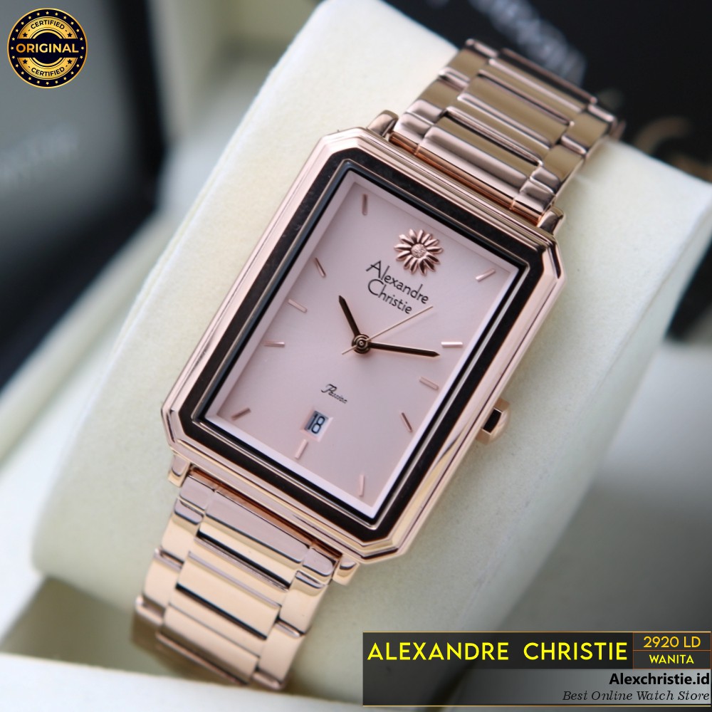 New 2021 Jam Alexander Christie Wanita 2920LD Rosegold Original - Cantik Anggun Elegan Garansi Resmi