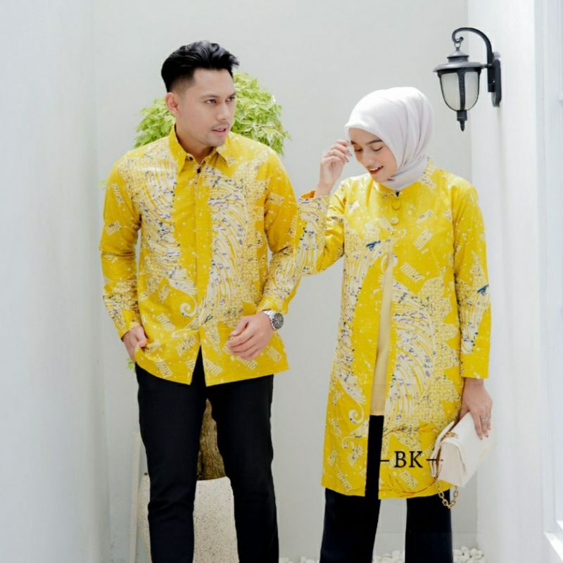 Batik Couple Modern Baju Batik Wanita Atasan Batik Kerja Wanita Tunik Batik Kantor Blouse Batik Seragam M L XL XXL