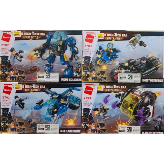Brick Block Qman Seri The High Tech Era First Battle 2701-2704
