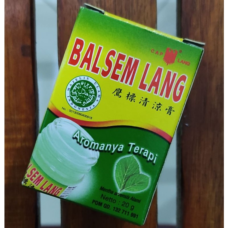 Balsem Lang 20 Gram / Meredakan pusing / Masuk Angin / Pegal-pegal / Nyeri Sendi / Keseleo