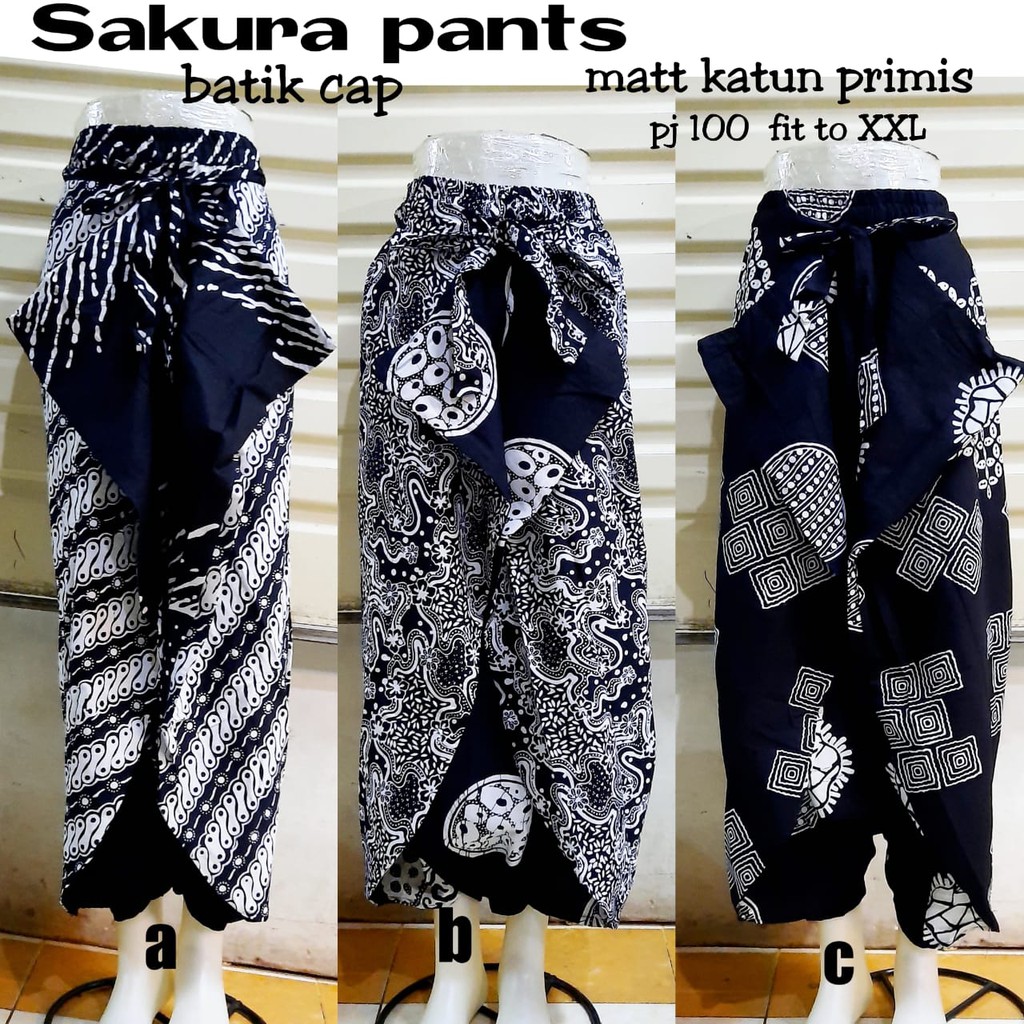 Celana sakura pants batik cap