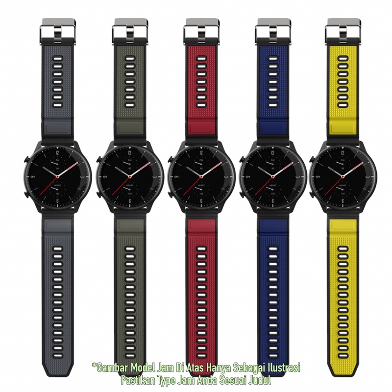 SIKAI Attitude Tali Jam 22mm Watch Strap Universal Rubber Silikon Sporty Original