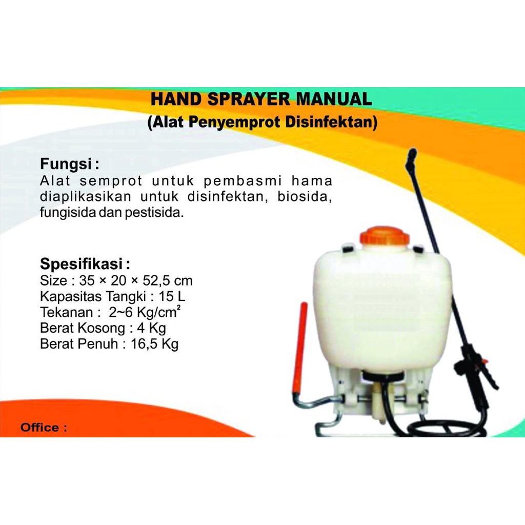 Hand Sprayer Manual 15L Swan