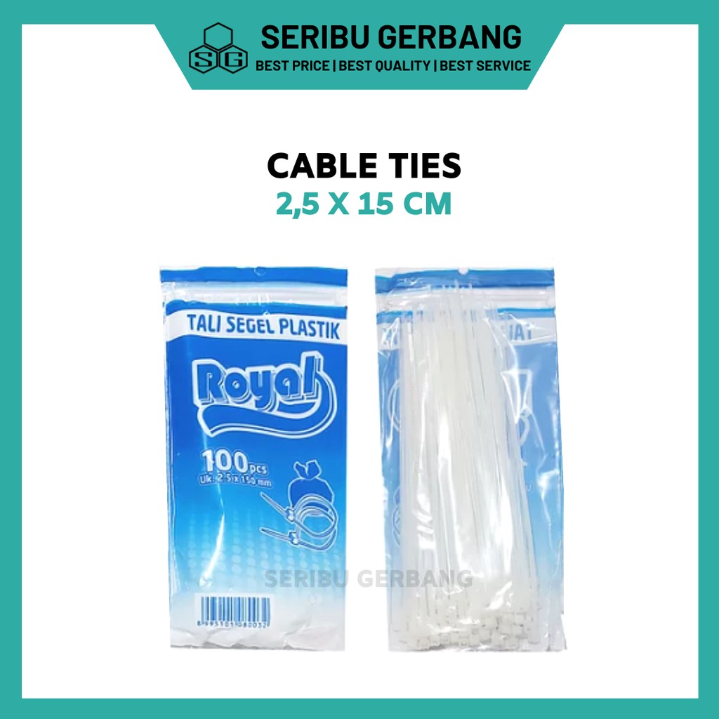 

100PC CABLE TIES KABEL TIES TALI SEGEL KANTONG PLASTIK KLIP 2,5 X 15CM