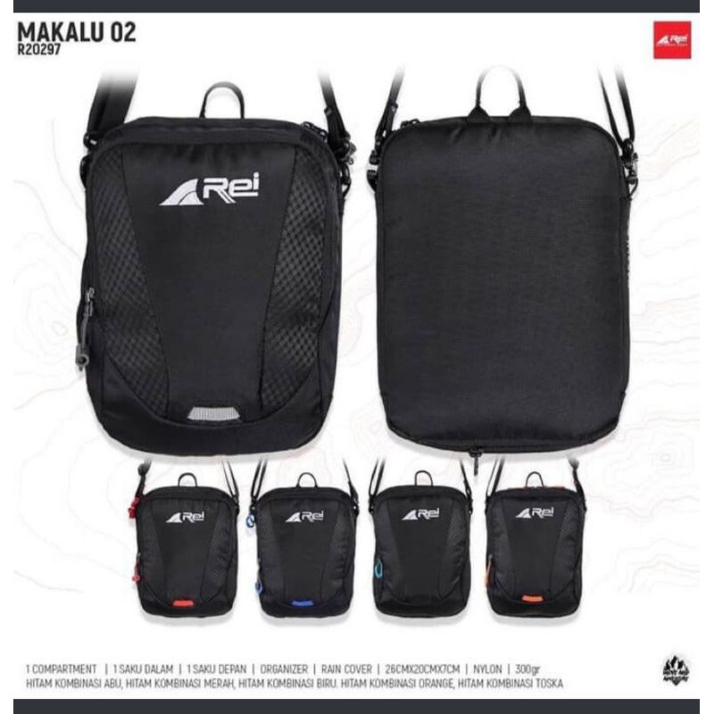 Tas Travel Pouch / Tas Selempang Pria makalu 02 rei ori Arei Original