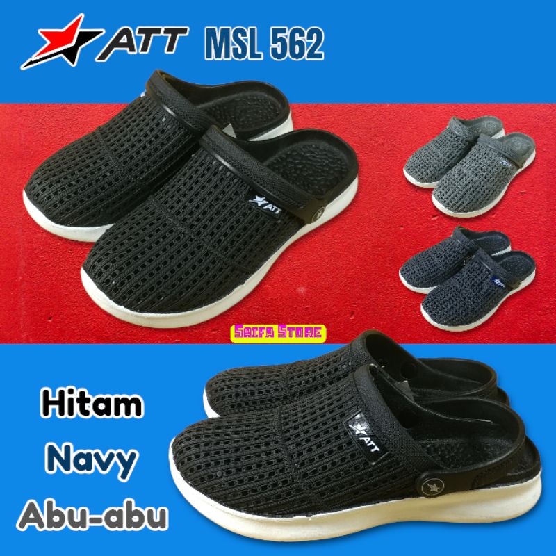 Sepatu Sandal Wanita Original ATT MSL 562 Sepatu Selop Wanita/pria Murah Sepatu Karet Wanita Kualitas Import