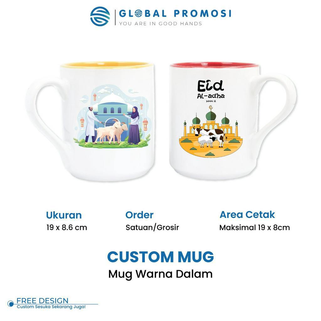 Mug Warna Dalam Custom Cetak untuk Promosi/Souvenir/Kampanye Khusus GO-Send/GRAB JKT Sekitar