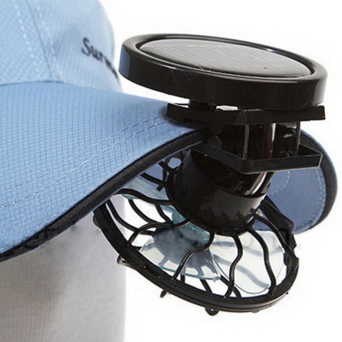 Kipas Angin Mini Jepit Topi Tenaga Solar