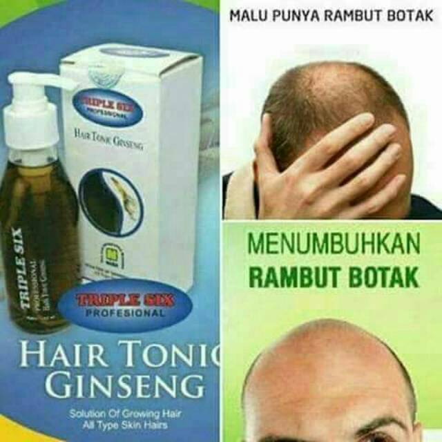 Triple Six Profesional Hair Tonic Ginseng Nasa Penumbuh Rambut Minyak Kemiri Shopee Indonesia