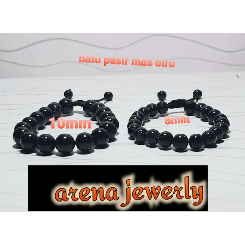 Gelang batu pasir emas biru Gelang batu natural Gelang pria wanita Gelang batu
