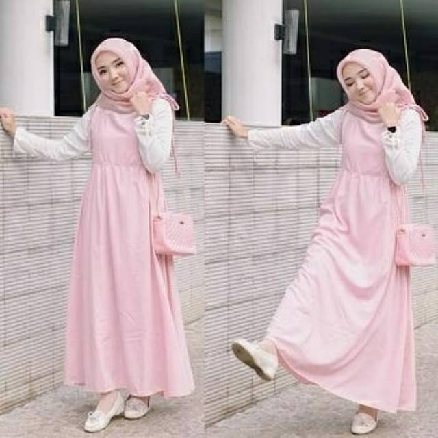 Set Hijab O wakanda Size L baju  setelan cewek  muslim  