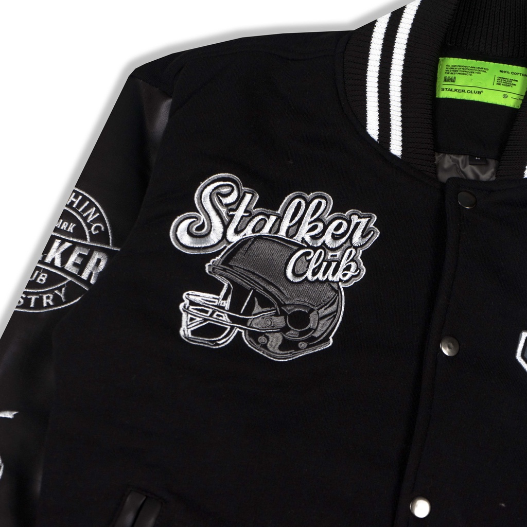 Stalker Jacket Varsity - Rugby Hitam