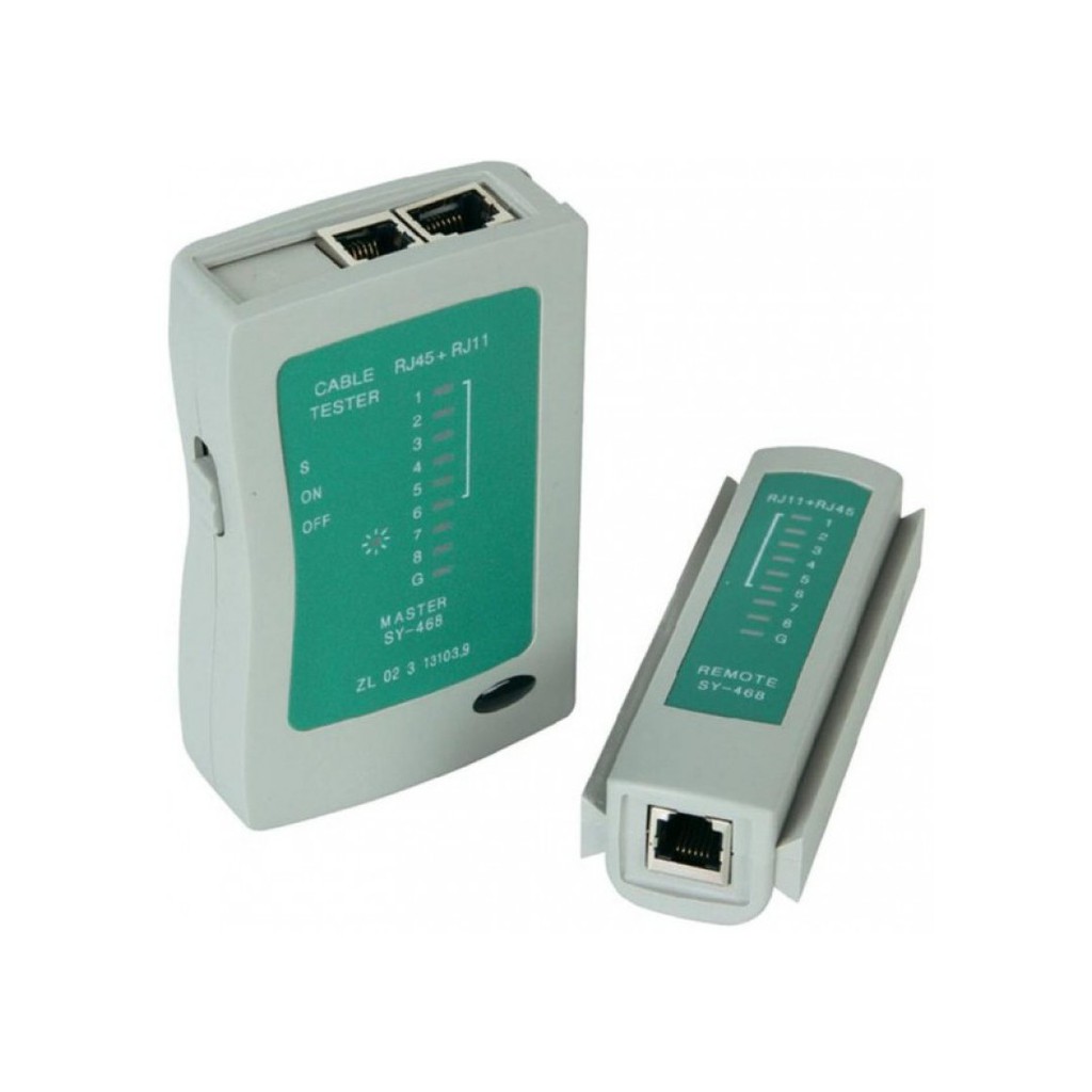 CABLE LAN TESTER RJ45 RJ11 + BATTTERY TESTER KABEL JARINGAN  CAT5 UTP / NETWORK  PLUS BATTERY