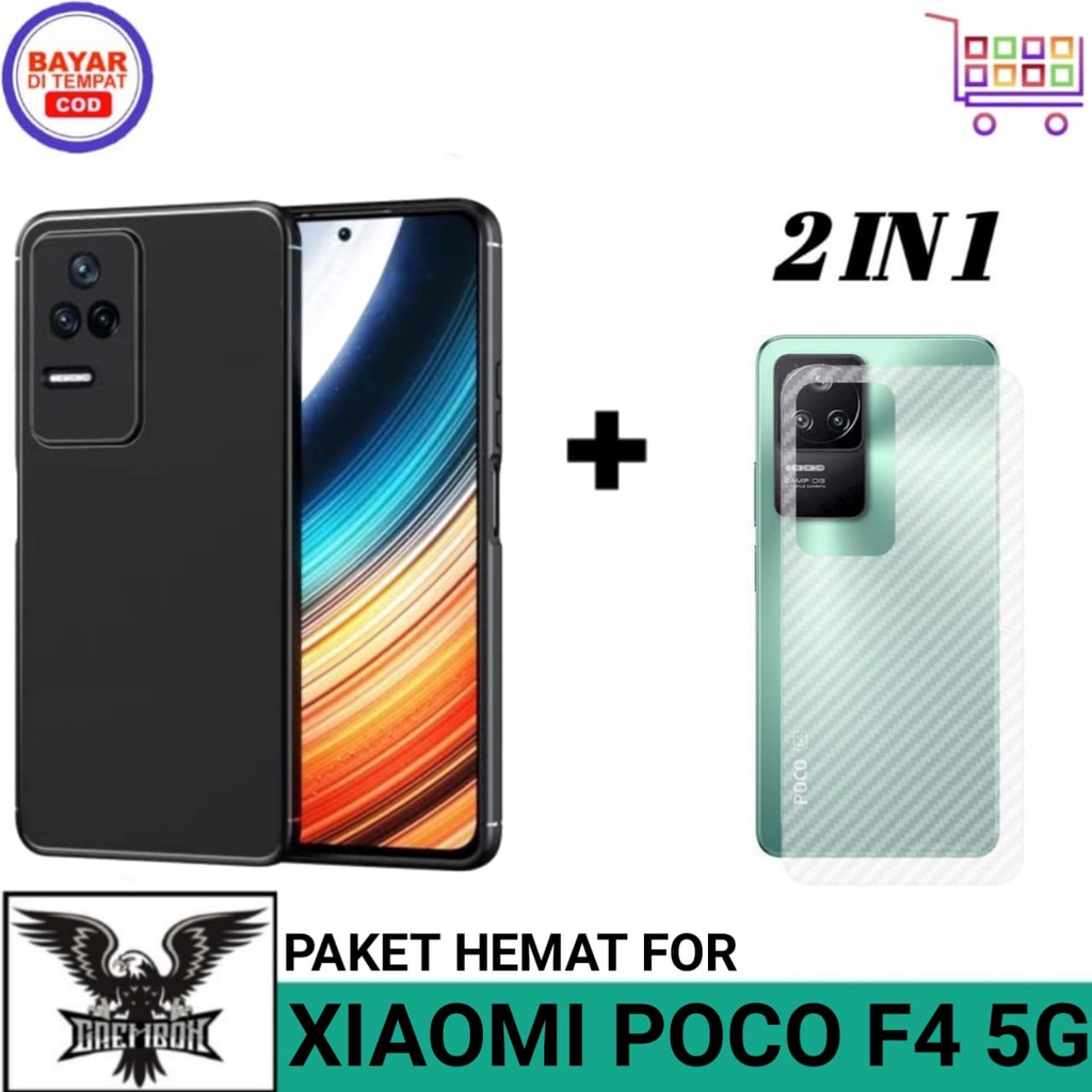 PROMO SOFT CASE XIAOMI POCO F4 5G FREE GARSKIN CARBON PREMIUM ANTI BEKAS SIDIK JARI