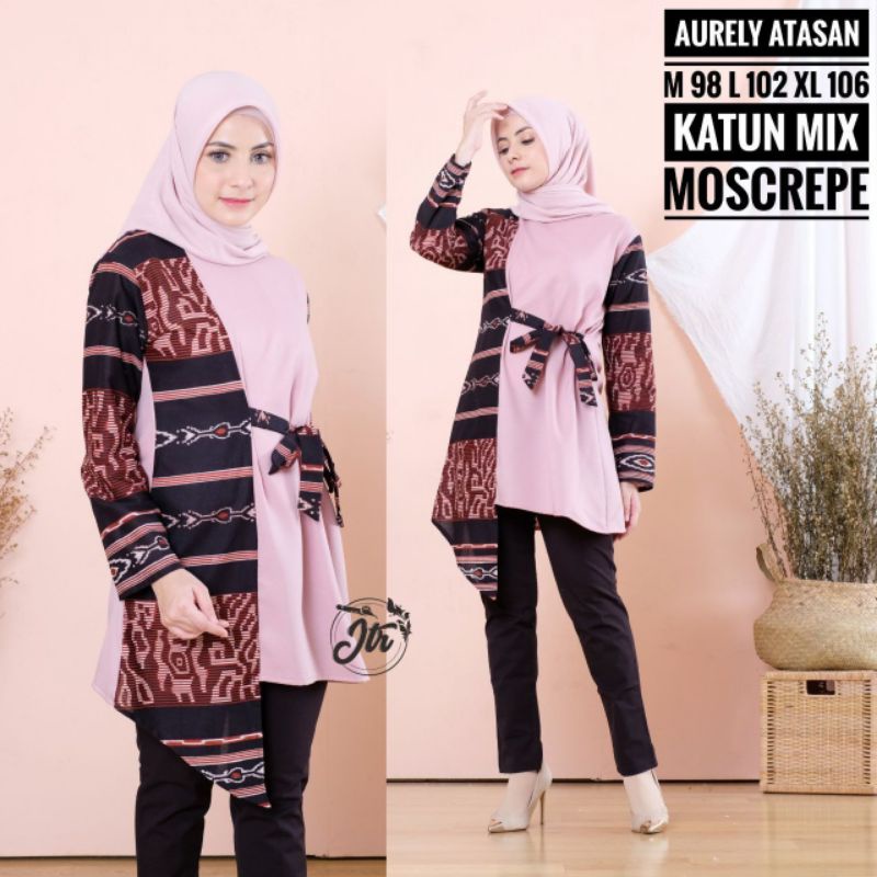 AURELY ATASAN BLOUSE TERBARU KEKINIAN QUEEN BLOUSE