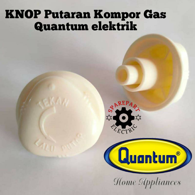 KNOP KOMPOR GAS QUANTUM ELEKTRIK KNOP PUTARA PUTIH MODEL PANJANG