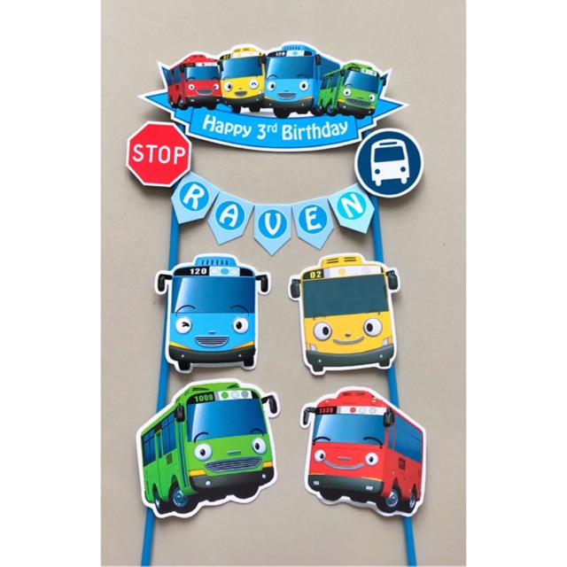 Topper Kue Tart atau Ice Cream Flag Tayo