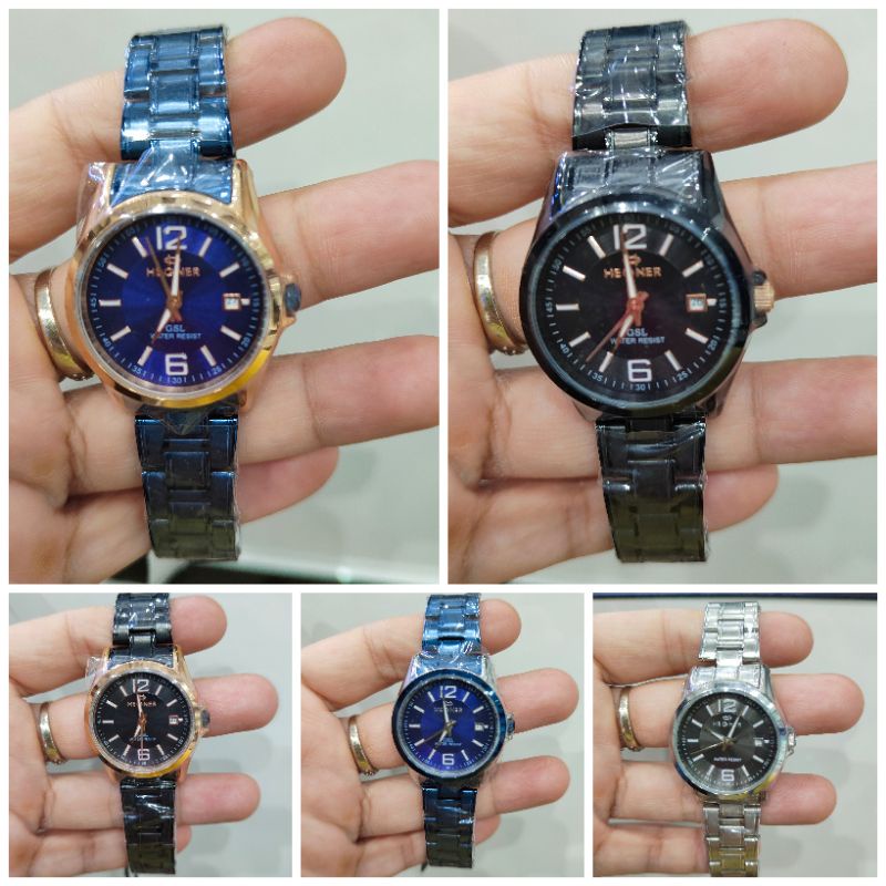 JAM TANGAN WANITA HEGNER 1295/ HW 1295 RANTAI ORIGINAL