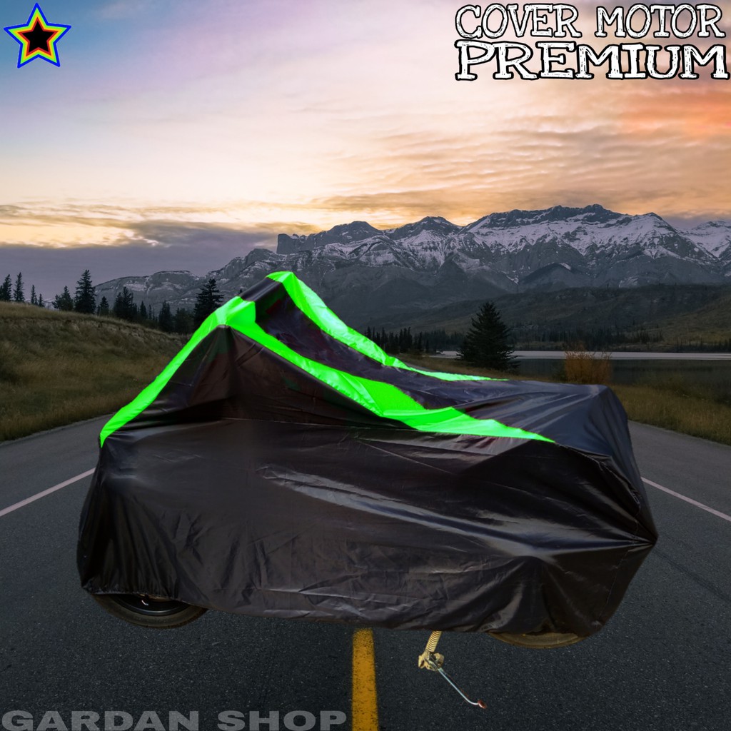 Sarung Motor YAMAHA WR155 Hitam HIJAU Body Cover Penutup Pelindung Motor Yamaha PREMIUM