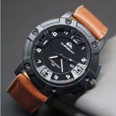 BISA COD !!! JAM TANGAN QUICK SILVER / QUIKSILVER Pria Tanggal AKTIF KULIT SUPER