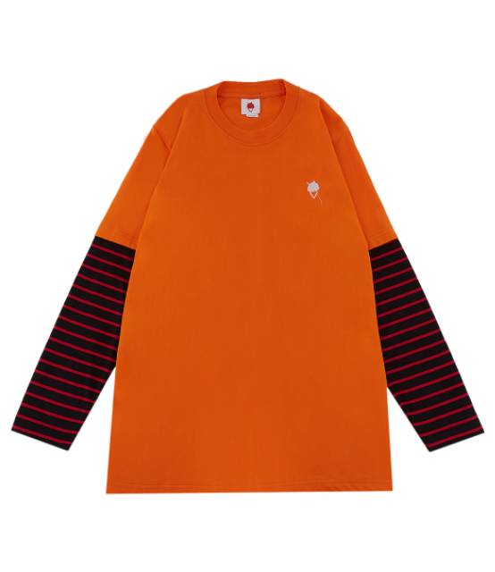 

SundaySundayCo - Kaos Pria - Kento Stripe Orange