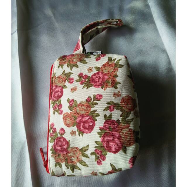 Pouch kanvas shabby rose