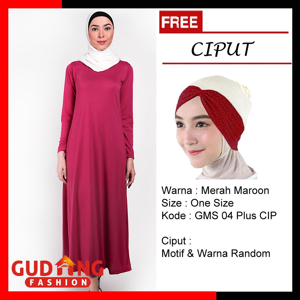 Gamis Muslimah Modern Terbaru Plus Free Ciput (COMB)