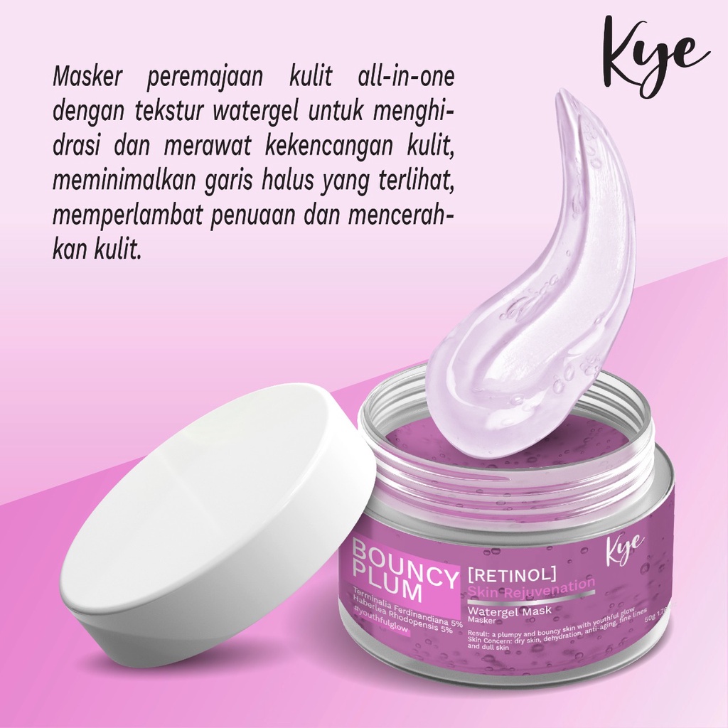 KYE BOUNCY PLUM RETINOL SKIN REJUVENATION WATERGEL MASK 50GR