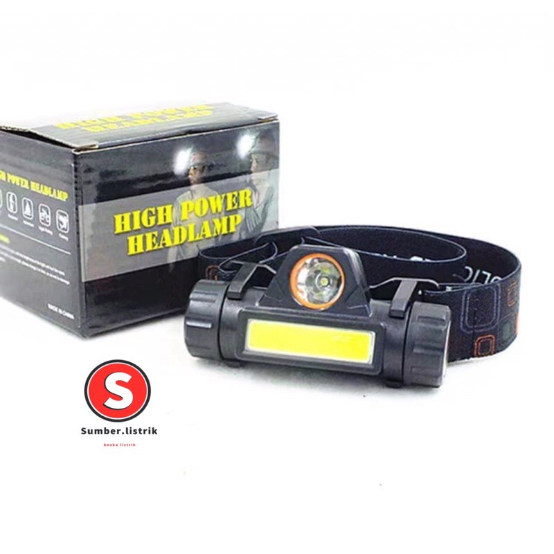 Senter Kepala LED Cas XPE Super Terang Murah Headlamp COB Ls-101 Senter Wajib Punya