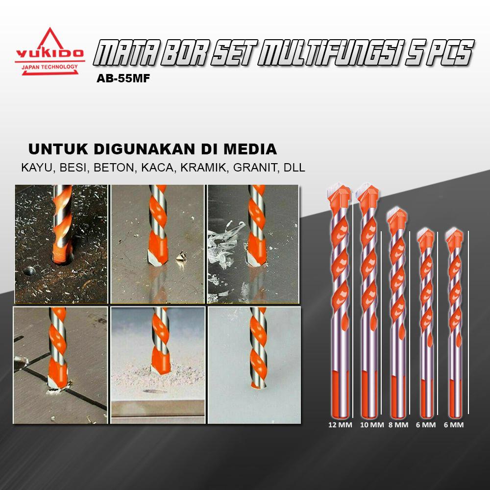 ORIGINAL mata bor set multifungsi 5pcs / mata bor multifungsi set 5pcs YUKIDO