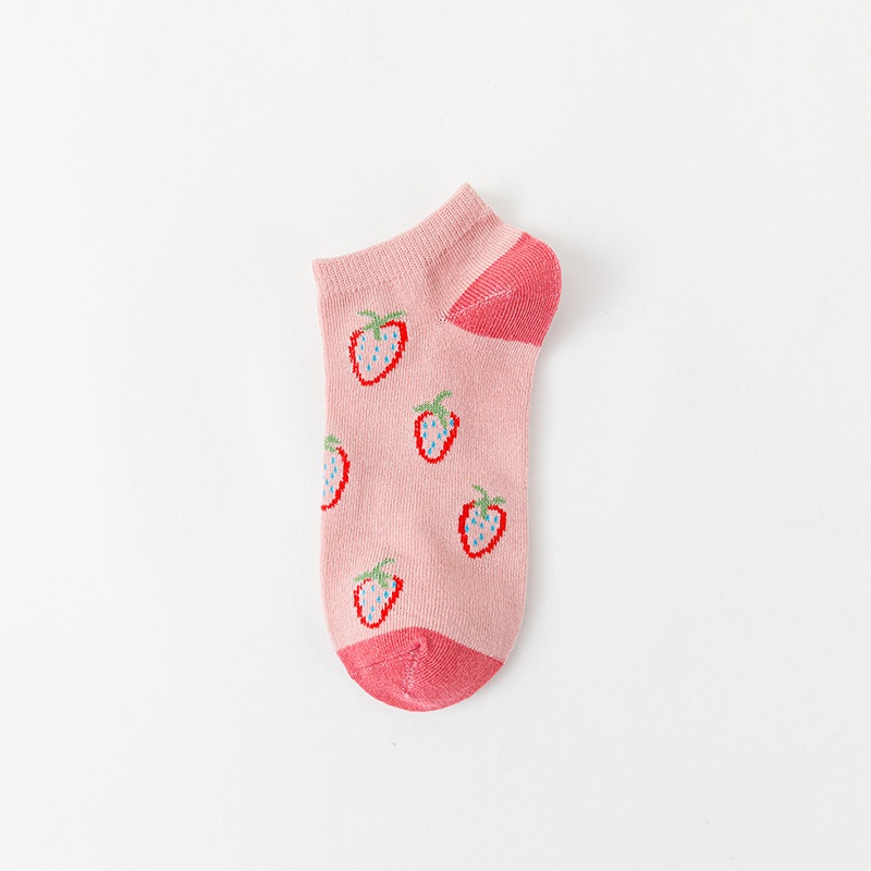 Kaos Kaki Ankle Cute Kaos Kaki Pendek Polos dan Motif Semata Kaki Import Murah Motif Polos-RED BERRY