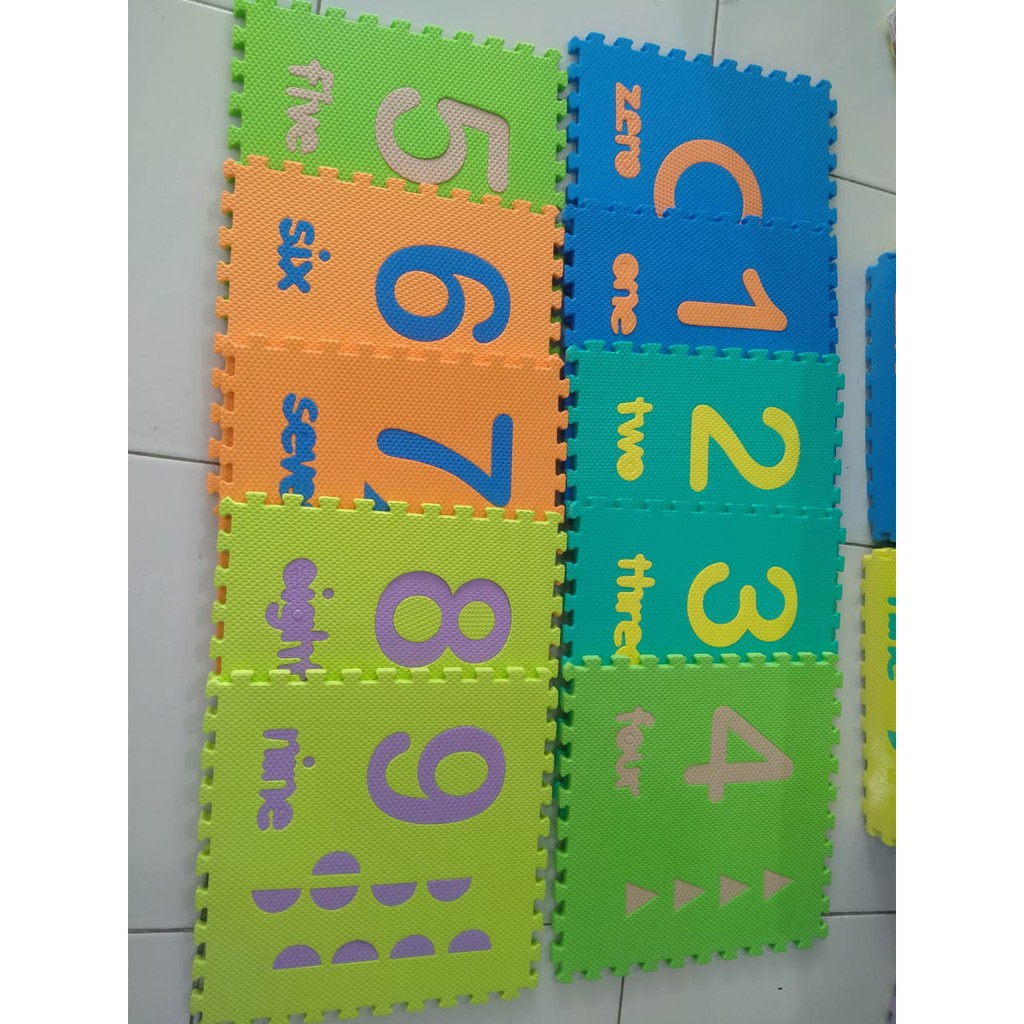 Puzzle Angka Mainan Anak - Matras / Puzzle / Alas Lantai Eccomat Angka Gambar Eccomat