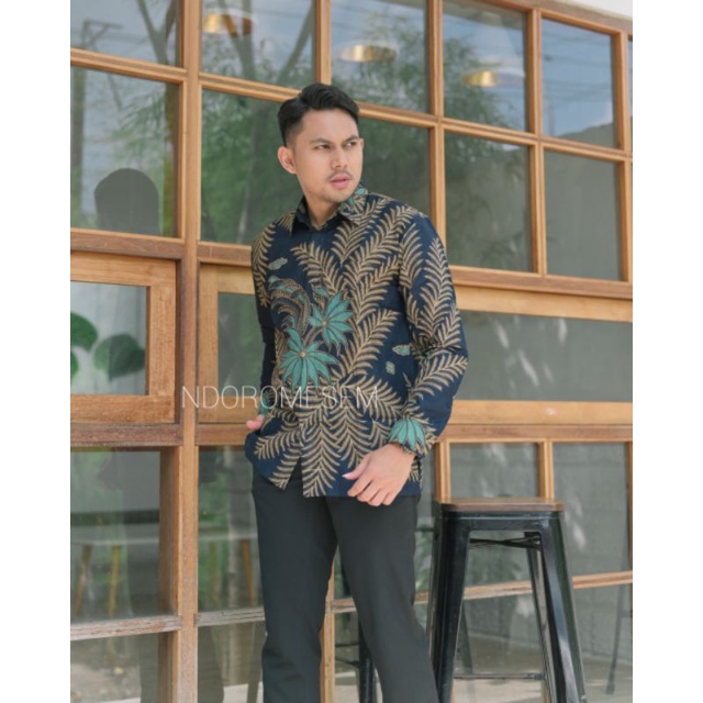 batik teresno navy ndoromesem katun halus furing