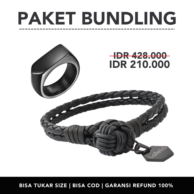 PAKET BUNDLING ! GELANG + CINCIN PREMIUM / Gelang VALE + Cincin FRANCO