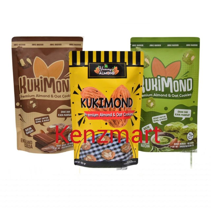 Kukimond Premium Almond &amp; Oat Cookies Camilan Pelancar ASI