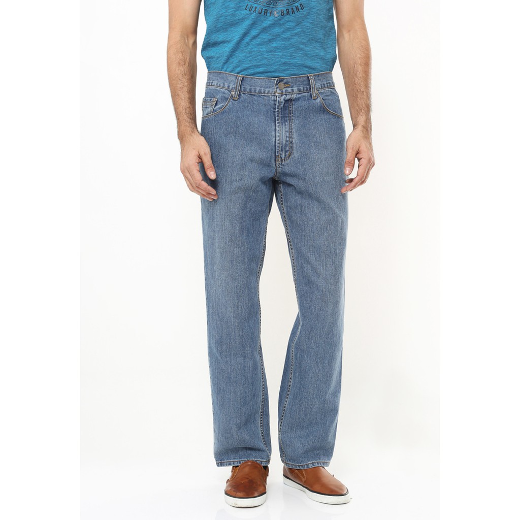 LGS Celana Jeans Original Regular Fit - Premium Jeans - Basic Model - Biru