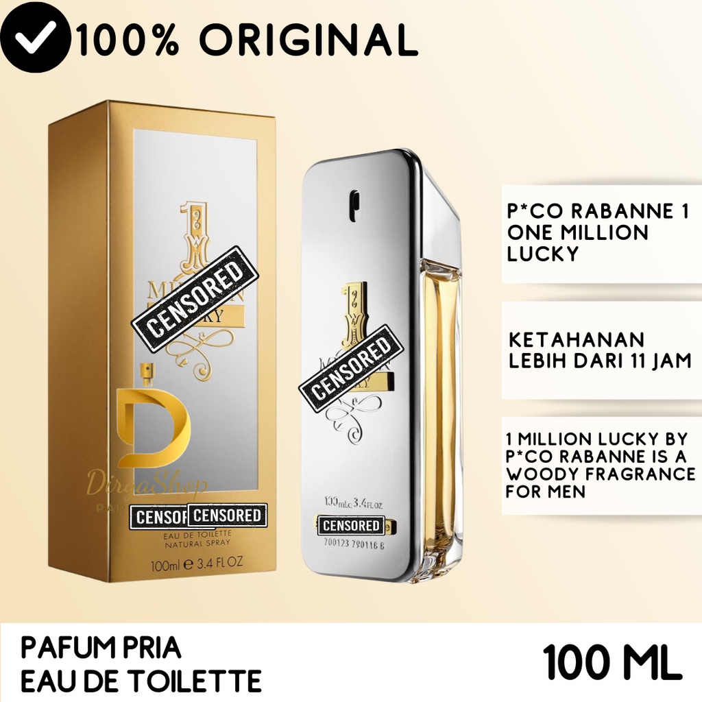 PARFUM ORIGINAL P*CO RAB*NNE 1 ONE MILLION LUCKY FOR MEN EDT 100ML