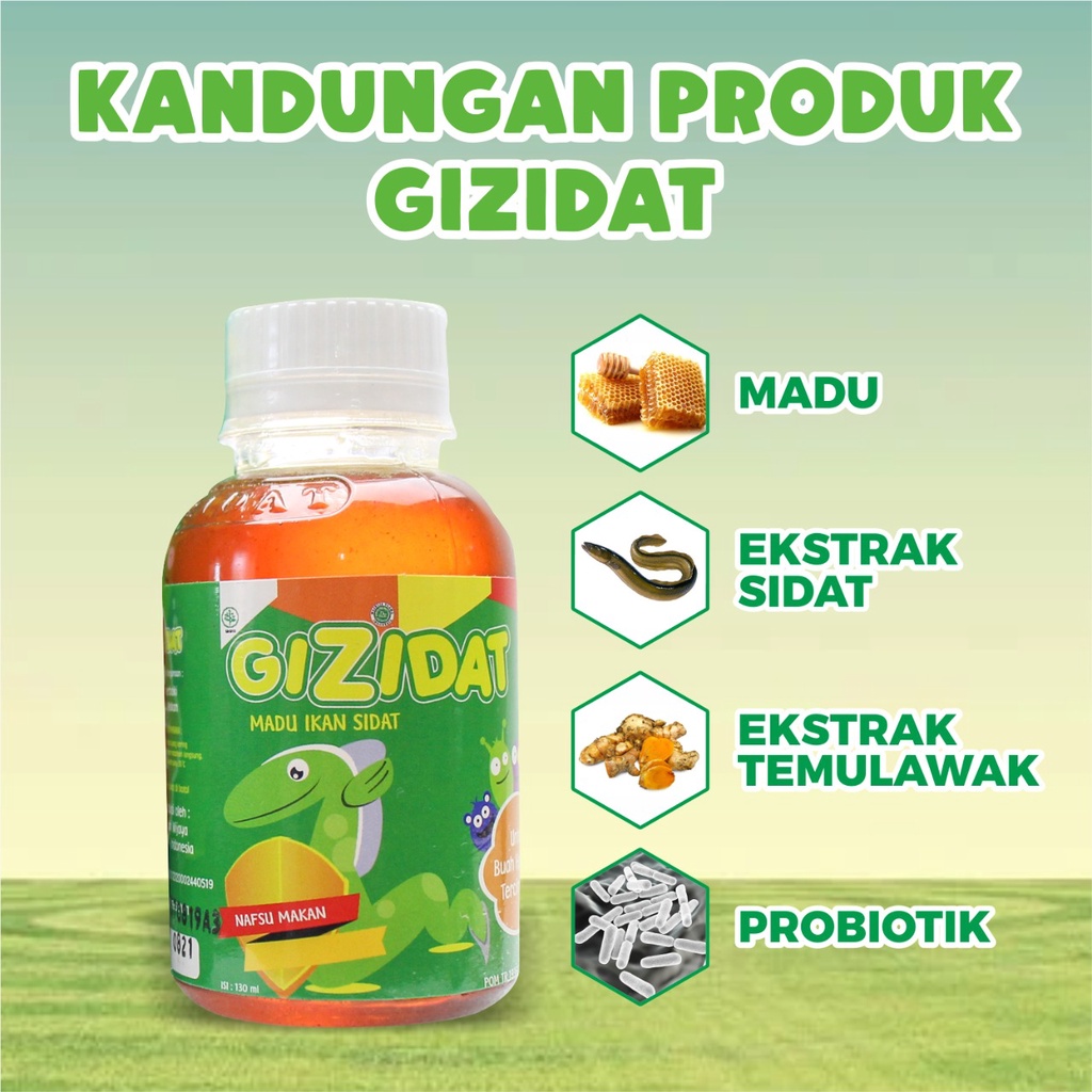 Gizidat Nafsu Makan - Paket 2 Botol Tingkatkan Nafsu Makan Bayi &amp; Anak Vitamin Penggemuk Badan Jaga Imunitas Tubuh Si Kecil