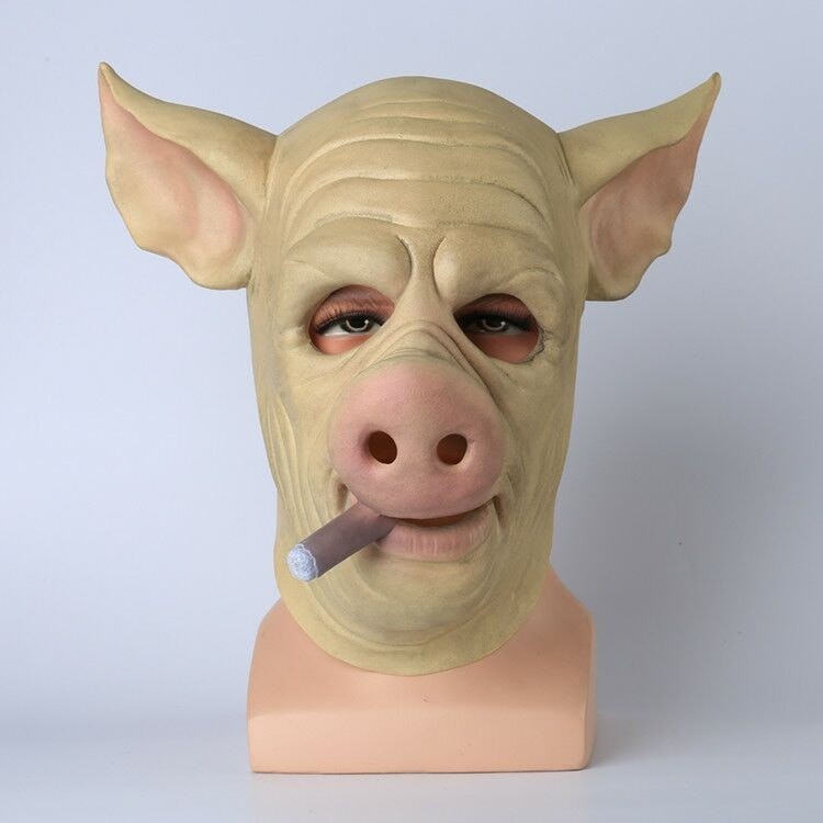 Topeng bos babi h1z1 pig latex mask Halloween