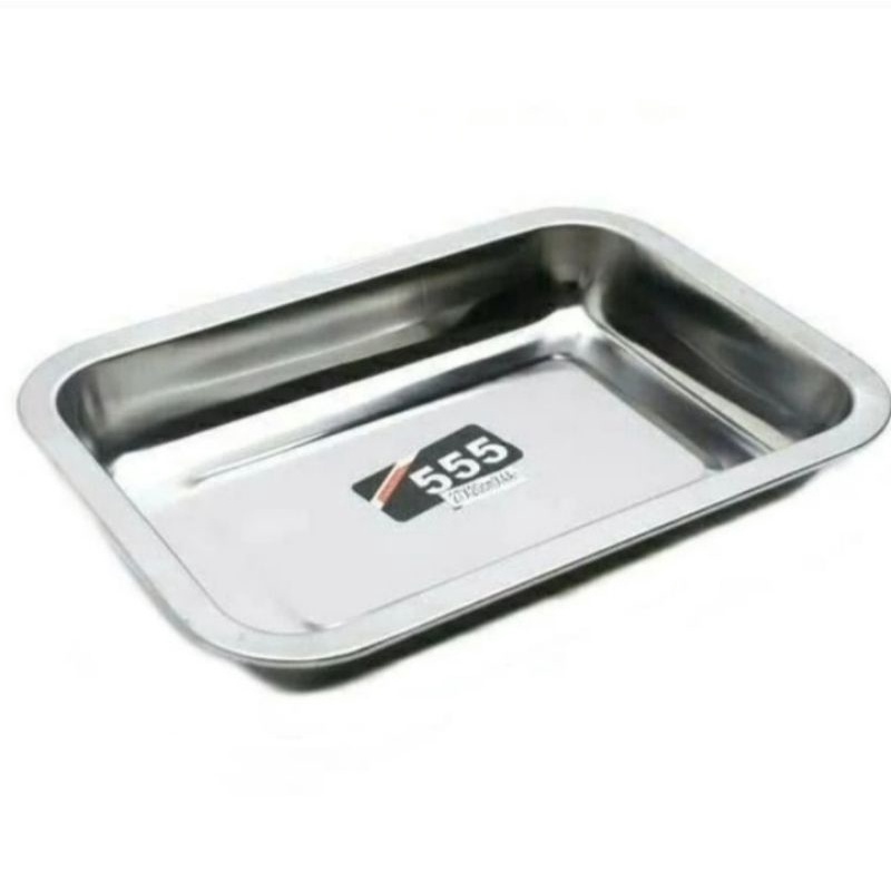 Nampan Stainless 555 uk 40x30/ nampan kue/nampan buah