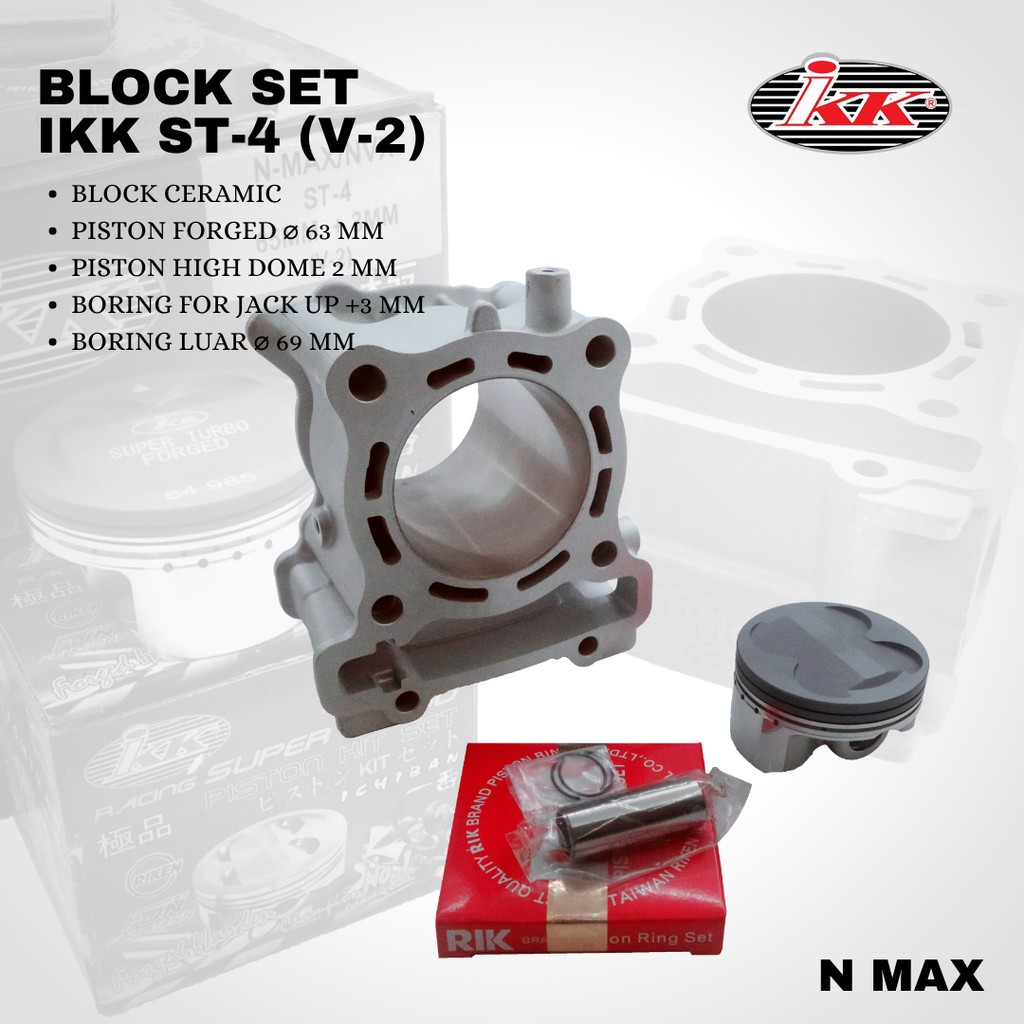 Blok seher ikk Nmax aerox ST-4(V2) Up 3mm boring 63mm