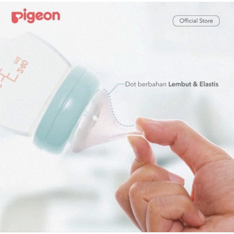 Pigeon Peristaltic Plus Nipple Isi 1 Pcs - Dot Botol Susu Wide Neck