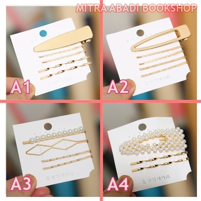 Set 3 pcs Jepitan Pearl Hairclip Jepit Rambut Mutiara Korea SET 01