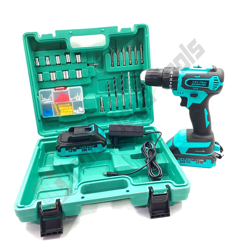 NRT-PRO DC-740 BRUSHLESS SET Cordless Impact Drill 20V Bor Baterai