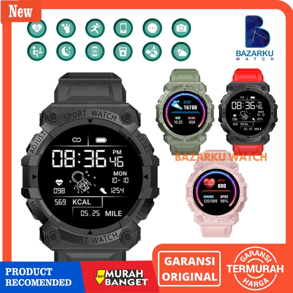 Jam digital pria terbaik- Smartwatch FD68S Jam Tangan Pria Smartwatch Jam Tangan Pintar Jam Tangan C