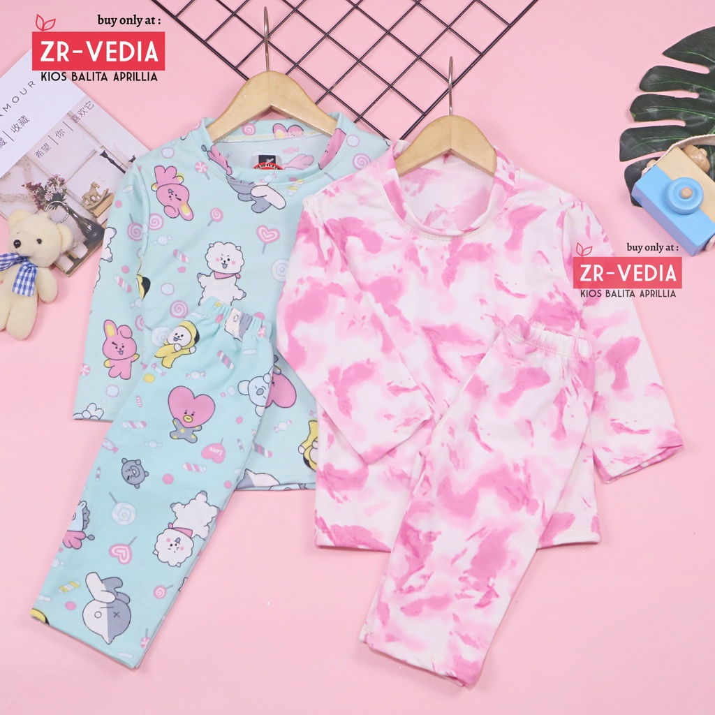Pajamas Sunday uk 3-5 Tahun / Baju Tidur Anak Perempuan IMPORT Piyama Branded Karakter Setelan