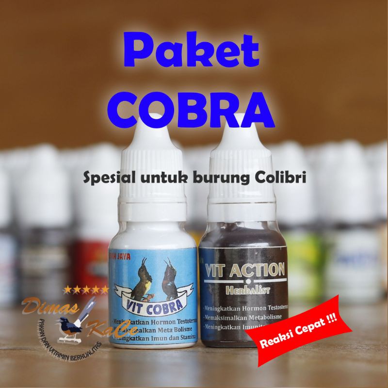 Paket Vit Cobra spesial burung penghisap madu kolibri dimas kace indah jaya herbal